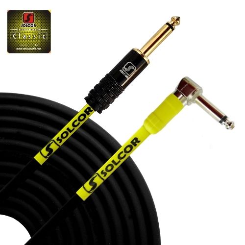 CABLE DE INSTRUMENTO SOLCOR CLASSIC PLUG A PLUG 6 METROS 