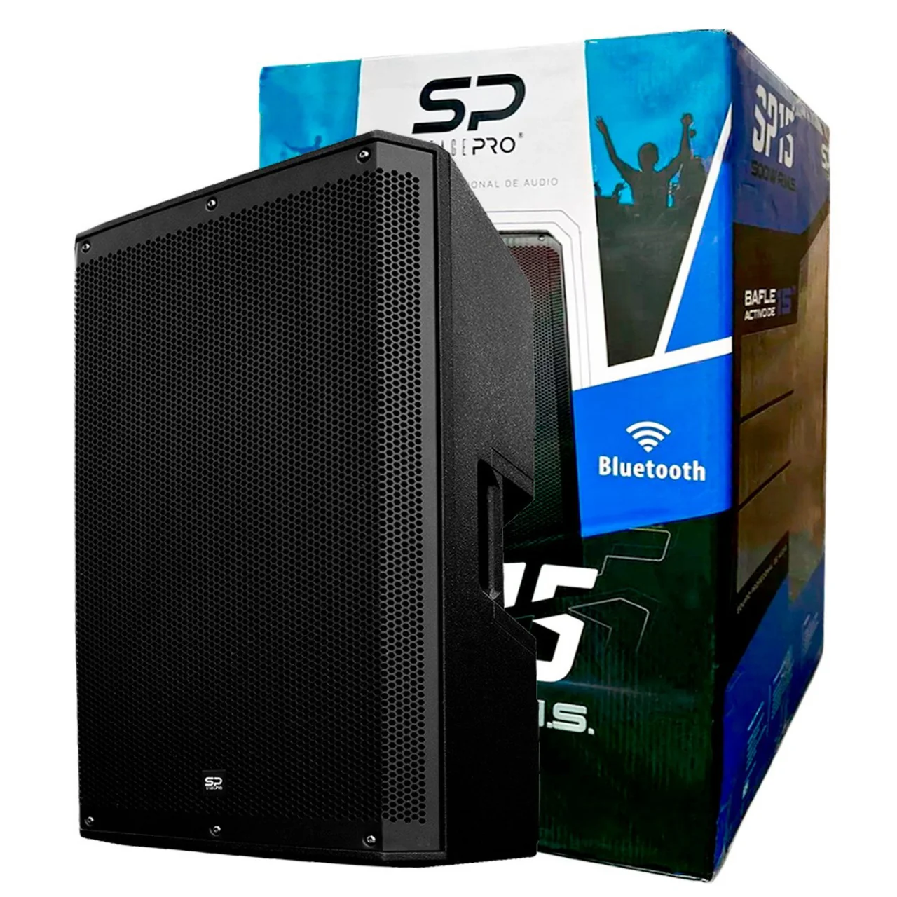 BAFLE STAGE PRO 15 ACTIVO SP15 500W RMS CON BLUETOOTH 