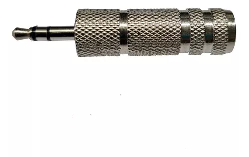 ADAPTADOR JACK 6.3MM A PLUG RCA METALICO 
