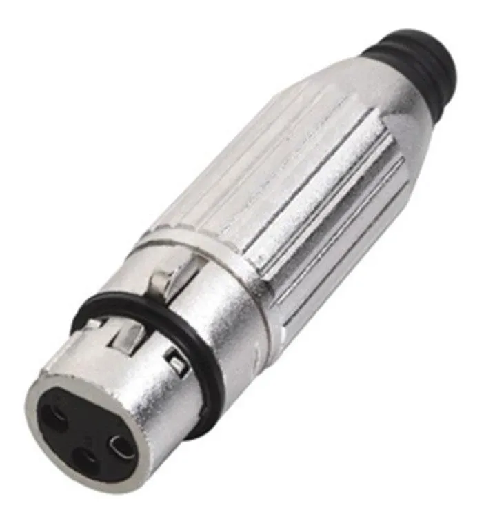 CONECTOR CANON HEMBRA 6,3 3 PUNTOS METALICOS 