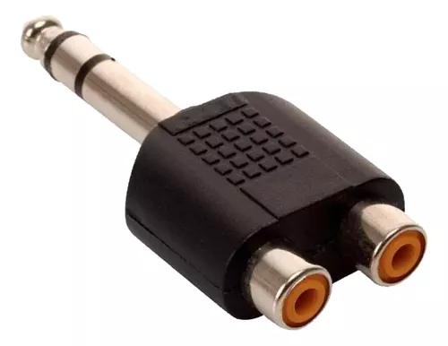 CONECTOR 6.3 MM ESTEREO A 2 JACK RCA 