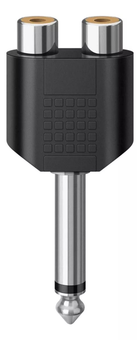 CONECTOR DOBLE JACK RCA A PLUG 6.3 MONO 