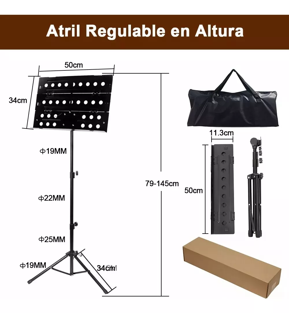 ATRIL DE DIRECTOR MARCA SOUNDKING PORTATIL PLEGABLE 