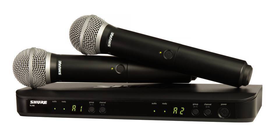 MICROFONO SHURE INALAMBRICO PG58-J11 DE DOS MICROFONOS 