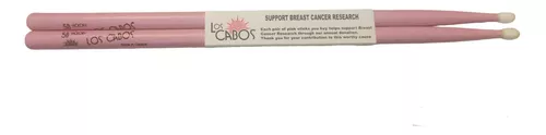 BAQUETA LOS CABOS 5A COLOR ROSA PUNTA NYLON
