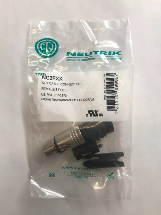 XLR CABLE CONECTOR FEMAL 3 POLE NC3FXX