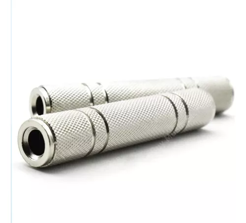 CONECTOR Y ESTENSOR METALICO DE CABLE DE AUDIO  JACK 1/4, 6.35mm 