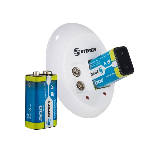 CARGADOR CON 2 BATERIAS 9V RECARGABLE