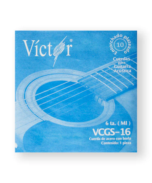 CUERDA VICTOR Y NOVATION DE ACERO CON BORLA MI 6ta