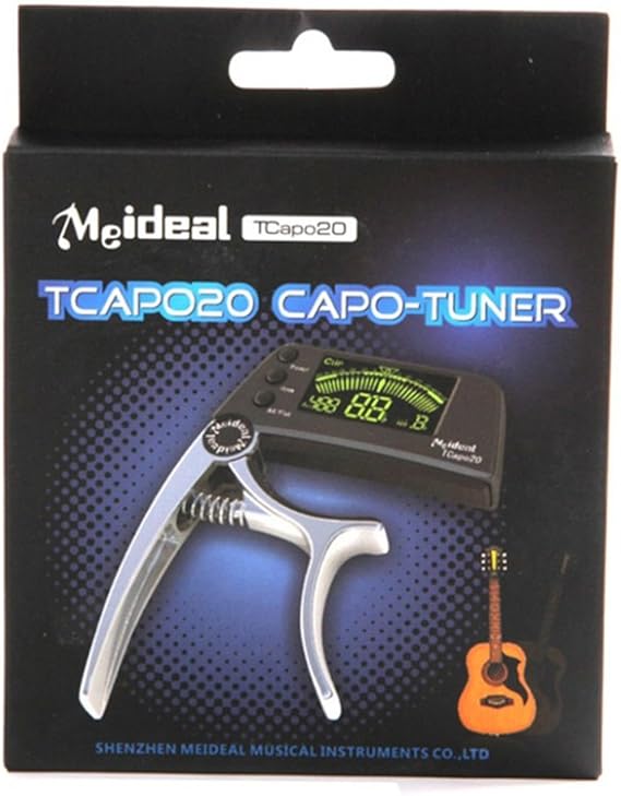 CAPOTRASTO CON AFINADOR ME IDEAL PARA GUITARRA 